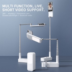 Portable Phone Holder With LED Dimming Light for Live Stream Make Up YouTube TikTok Dimmable LED Camera Ring Light for iPhone &amp; Android Phone