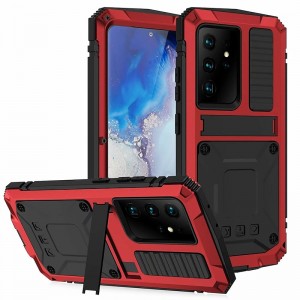 Phone Case For Samsung Galaxy S23 S22 S21 S20 Plus Ultra Note 20 Ultra A32 Full Body Case with Stand Holder Dustproof Military Grade Protection Solid Colored Armor Tempered Glass Metal Aluminium Phone Case For Samsung Galaxy S23 S22 S21 S20 Plus Ultra Note 20 Ultra A32 Full Body Case with Stand Holder Dustproof Military Grade Protection Solid Colored Armor Tempered Glass Metal Aluminium