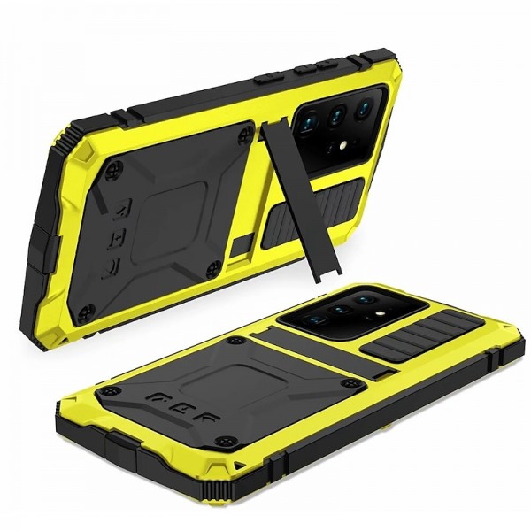 Phone Case For Samsung Galaxy S23 S22 S21 S20 Plus Ultra Note 20 Ultra A32 Full Body Case with Stand Holder Dustproof Military Grade Protection Solid Colored Armor Tempered Glass Metal Aluminium Phone Case For Samsung Galaxy S23 S22 S21 S20 Plus Ultra Note 20 Ultra A32 Full Body Case with Stand Holder Dustproof Military Grade Protection Solid Colored Armor Tempered Glass Metal Aluminium