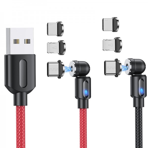 Micro USB Lightning USB C Cable 3 In 1 All-In-1 Magnetic 2.4 A 2.0m(6.5Ft) 1.0m(3Ft) 0.5m(1.5Ft) PVC(PolyVinyl Chloride) Aluminium Alloy For Samsung Xiaomi Huawei Phone Accessory Micro USB Lightning USB C Cable 3 In 1 All-In-1 Magnetic 2.4 A 2.0m(6.5Ft) 1.0m(3Ft) 0.5m(1.5Ft) PVC(PolyVinyl Chloride) Aluminium Alloy For Samsung Xiaomi Huawei Phone Accessory