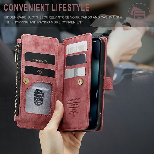 Phone Case For Apple iPhone 14 Pro Max Plus 13 12 11 Mini X XR XS 8 7 Full Body Case Wallet Case with Stand Zipper Shockproof Retro Solid Colored PU Leather Phone Case For Apple iPhone 14 Pro Max Plus 13 12 11 Mini X XR XS 8 7 Full Body Case Wallet Case with Stand Zipper Shockproof Retro Solid Colored PU Leather