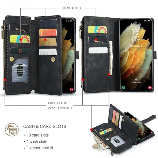 Phone Case For Apple iPhone 14 Pro Max Plus 13 12 11 Mini X XR XS 8 7 Full Body Case Wallet Case with Stand Zipper Shockproof Retro Solid Colored PU Leather Phone Case For Apple iPhone 14 Pro Max Plus 13 12 11 Mini X XR XS 8 7 Full Body Case Wallet Case with Stand Zipper Shockproof Retro Solid Colored PU Leather