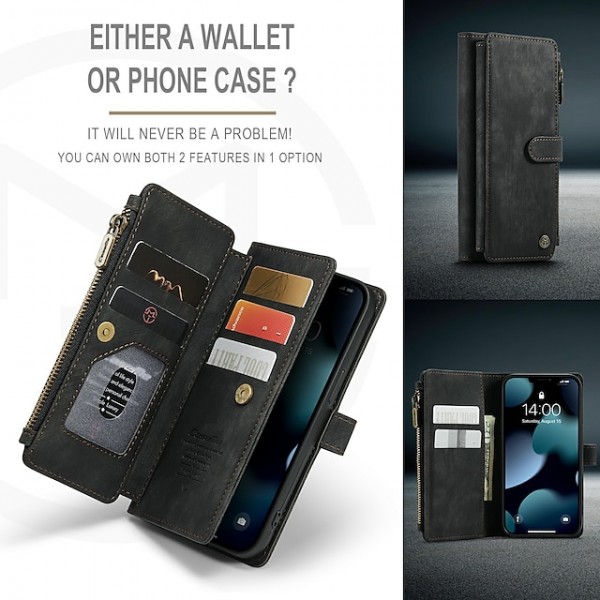 Phone Case For Apple iPhone 14 Pro Max Plus 13 12 11 Mini X XR XS 8 7 Full Body Case Wallet Case with Stand Zipper Shockproof Retro Solid Colored PU Leather Phone Case For Apple iPhone 14 Pro Max Plus 13 12 11 Mini X XR XS 8 7 Full Body Case Wallet Case with Stand Zipper Shockproof Retro Solid Colored PU Leather