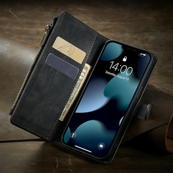 Phone Case For Apple iPhone 14 Pro Max Plus 13 12 11 Mini X XR XS 8 7 Full Body Case Wallet Case with Stand Zipper Shockproof Retro Solid Colored PU Leather Phone Case For Apple iPhone 14 Pro Max Plus 13 12 11 Mini X XR XS 8 7 Full Body Case Wallet Case with Stand Zipper Shockproof Retro Solid Colored PU Leather