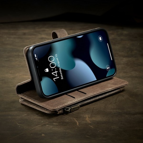 Phone Case For Apple iPhone 14 Pro Max Plus 13 12 11 Mini X XR XS 8 7 Full Body Case Wallet Case with Stand Zipper Shockproof Retro Solid Colored PU Leather Phone Case For Apple iPhone 14 Pro Max Plus 13 12 11 Mini X XR XS 8 7 Full Body Case Wallet Case with Stand Zipper Shockproof Retro Solid Colored PU Leather