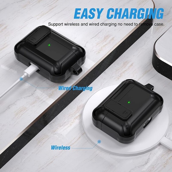 Airpods Pro Case Cover for Men with Lock, Military Armor Series Full-Body AirPod Pro Case with Keychain Cool Air Pod Pro Shockproof Protective Case for AirPod 3/2/1 pro Airpods Pro Case Cover for Men with Lock, Military Armor Series Full-Body AirPod Pro Case with Keychain Cool Air Pod Pro Shockproof Protective Case for AirPod 3/2/1 pro