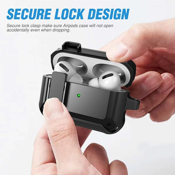 Airpods Pro Case Cover for Men with Lock, Military Armor Series Full-Body AirPod Pro Case with Keychain Cool Air Pod Pro Shockproof Protective Case for AirPod 3/2/1 pro Airpods Pro Case Cover for Men with Lock, Military Armor Series Full-Body AirPod Pro Case with Keychain Cool Air Pod Pro Shockproof Protective Case for AirPod 3/2/1 pro
