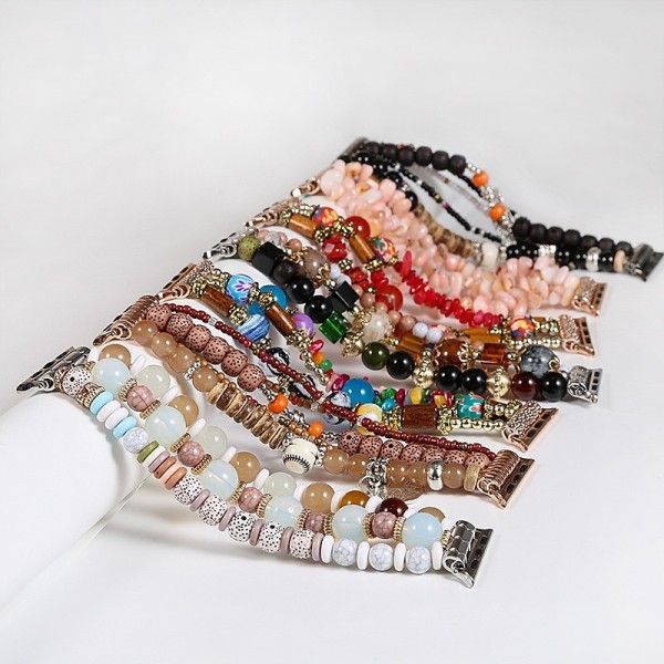 Jewelry Bracelet Compatible with Apple Watch band 38mm 40mm 41mm 42mm 44mm 45mm 49mm Women Elastic Beaded Beads Strap Replacement Wristband for iwatch Ultra 2 Series 9 8 7 SE 6 5 4 3 2 1 Jewelry Bracelet Compatible with Apple Watch band 38mm 40mm 41mm 42mm 44mm 45mm 49mm Women Elastic Beaded Beads Strap Replacement Wristband for iwatch Ultra 2 Series 9 8 7 SE 6 5 4 3 2 1
