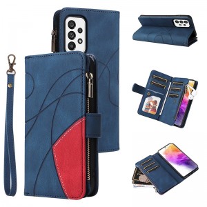 Phone Case For Samsung Galaxy S24 S23 S22 S21 S20 Plus Ultra A73 A53 A33 Wallet Case Flip Zipper with Wrist Strap Solid Colored PU Leather Phone Case For Samsung Galaxy S24 S23 S22 S21 S20 Plus Ultra A73 A53 A33 Wallet Case Flip Zipper with Wrist Strap Solid Colored PU Leather