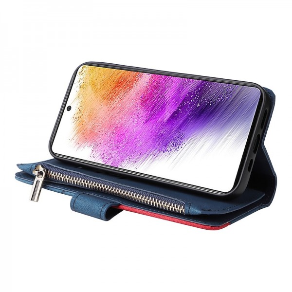 Phone Case For Samsung Galaxy S24 S23 S22 S21 S20 Plus Ultra A73 A53 A33 Wallet Case Flip Zipper with Wrist Strap Solid Colored PU Leather