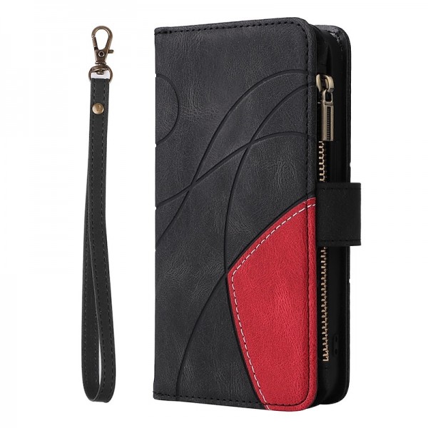 Phone Case For Samsung Galaxy S24 S23 S22 S21 S20 Plus Ultra A73 A53 A33 Wallet Case Flip Zipper with Wrist Strap Solid Colored PU Leather