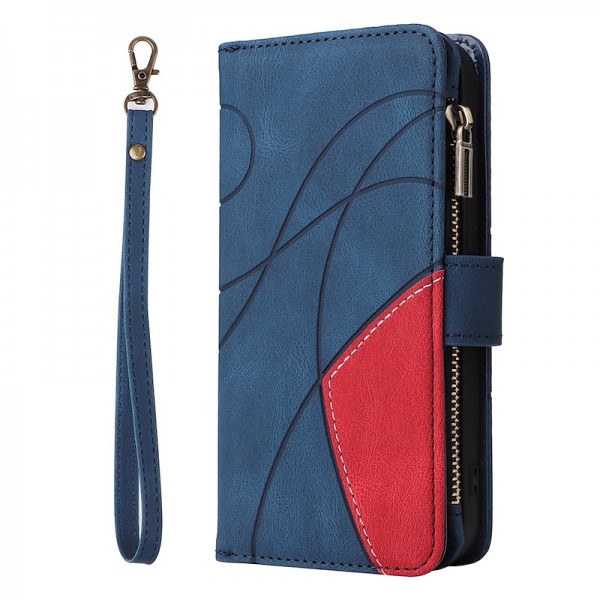 Phone Case For Samsung Galaxy S24 S23 S22 S21 S20 Plus Ultra A73 A53 A33 Wallet Case Flip Zipper with Wrist Strap Solid Colored PU Leather