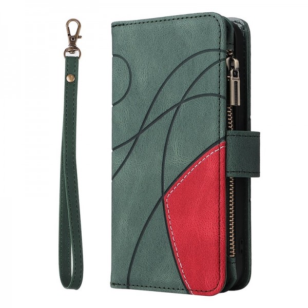 Phone Case For Samsung Galaxy S24 S23 S22 S21 S20 Plus Ultra A73 A53 A33 Wallet Case Flip Zipper with Wrist Strap Solid Colored PU Leather