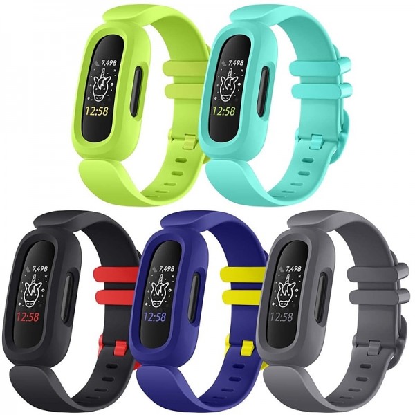 5 PCS Bands Compatible with Fitbit Ace 3 for Kids Soft TPE Adjustable Waterproof Sports Bracelet Strap for Fitbit Ace 3 Girls Boys 5 PCS Bands Compatible with Fitbit Ace 3 for Kids Soft TPE Adjustable Waterproof Sports Bracelet Strap for Fitbit Ace 3 Girls Boys