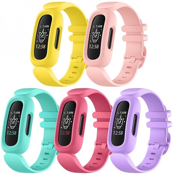 5 PCS Bands Compatible with Fitbit Ace 3 for Kids Soft TPE Adjustable Waterproof Sports Bracelet Strap for Fitbit Ace 3 Girls Boys 5 PCS Bands Compatible with Fitbit Ace 3 for Kids Soft TPE Adjustable Waterproof Sports Bracelet Strap for Fitbit Ace 3 Girls Boys