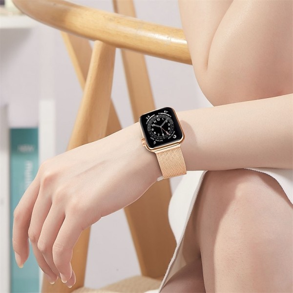 Milanese Loop Compatible with Apple Watch band 38mm 40mm 41mm 42mm 44mm 45mm 49mm Women Magnetic Clasp Adjustable Stainless Steel Strap Replacement Wristband for iwatch Series Ultra 8 7 6 5 4 3 2 1 SE Milanese Loop Compatible with Apple Watch band 38mm 40mm 41mm 42mm 44mm 45mm 49mm Women Magnetic Clasp Adjustable Stainless Steel Strap Replacement Wristband for iwatch Series Ultra 8 7 6 5 4 3 2 1 SE