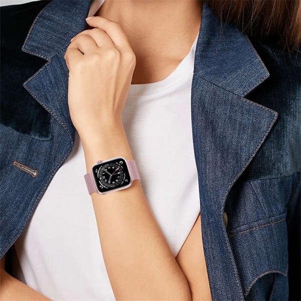 Milanese Loop Compatible with Apple Watch band 38mm 40mm 41mm 42mm 44mm 45mm 49mm Women Magnetic Clasp Adjustable Stainless Steel Strap Replacement Wristband for iwatch Series Ultra 8 7 6 5 4 3 2 1 SE Milanese Loop Compatible with Apple Watch band 38mm 40mm 41mm 42mm 44mm 45mm 49mm Women Magnetic Clasp Adjustable Stainless Steel Strap Replacement Wristband for iwatch Series Ultra 8 7 6 5 4 3 2 1 SE