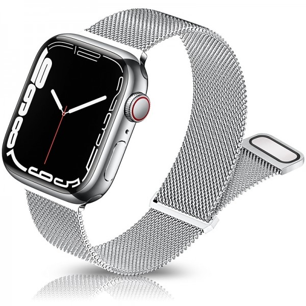 Milanese Loop Compatible with Apple Watch band 38mm 40mm 41mm 42mm 44mm 45mm 49mm Women Magnetic Clasp Adjustable Stainless Steel Strap Replacement Wristband for iwatch Series Ultra 8 7 6 5 4 3 2 1 SE Milanese Loop Compatible with Apple Watch band 38mm 40mm 41mm 42mm 44mm 45mm 49mm Women Magnetic Clasp Adjustable Stainless Steel Strap Replacement Wristband for iwatch Series Ultra 8 7 6 5 4 3 2 1 SE