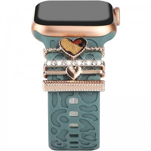 Decorative Rings Loops Compatible with Apple Watch band Bling Diamond Luxury Charms Rhinestone Strap Replacement Wristband for 38/40/41mm 42/44/45/49mm Ultra Series 8 7 6 5 4 3 2 1 SE