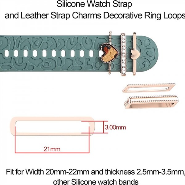 Decorative Rings Loops Compatible with Apple Watch band Bling Diamond Luxury Charms Rhinestone Strap Replacement Wristband for 38/40/41mm 42/44/45/49mm Ultra Series 8 7 6 5 4 3 2 1 SE Decorative Rings Loops Compatible with Apple Watch band Bling Diamond Luxury Charms Rhinestone Strap Replacement Wristband for 38/40/41mm 42/44/45/49mm Ultra Series 8 7 6 5 4 3 2 1 SE