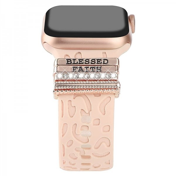 Decorative Rings Loops Compatible with Apple Watch band Bling Diamond Luxury Charms Rhinestone Strap Replacement Wristband for 38/40/41mm 42/44/45/49mm Ultra Series 8 7 6 5 4 3 2 1 SE Decorative Rings Loops Compatible with Apple Watch band Bling Diamond Luxury Charms Rhinestone Strap Replacement Wristband for 38/40/41mm 42/44/45/49mm Ultra Series 8 7 6 5 4 3 2 1 SE