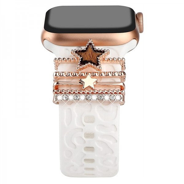 Decorative Rings Loops Compatible with Apple Watch band Bling Diamond Luxury Charms Rhinestone Strap Replacement Wristband for 38/40/41mm 42/44/45/49mm Ultra Series 8 7 6 5 4 3 2 1 SE Decorative Rings Loops Compatible with Apple Watch band Bling Diamond Luxury Charms Rhinestone Strap Replacement Wristband for 38/40/41mm 42/44/45/49mm Ultra Series 8 7 6 5 4 3 2 1 SE
