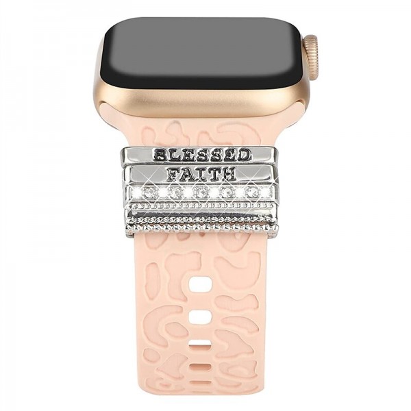 Decorative Rings Loops Compatible with Apple Watch band Bling Diamond Luxury Charms Rhinestone Strap Replacement Wristband for 38/40/41mm 42/44/45/49mm Ultra Series 8 7 6 5 4 3 2 1 SE Decorative Rings Loops Compatible with Apple Watch band Bling Diamond Luxury Charms Rhinestone Strap Replacement Wristband for 38/40/41mm 42/44/45/49mm Ultra Series 8 7 6 5 4 3 2 1 SE