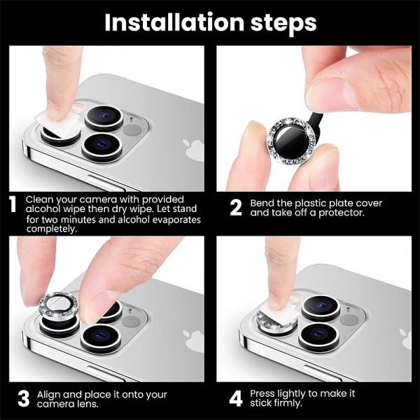 1 Set Camera Lens Protector For Apple iPhone 15 Pro Max Plus iPhone 14 13 12 11 Pro Max Mini X XR XS Max 8 7 Plus Aluminum alloy 9H Hardness Anti-Fingerprint Diamond Scratch Proof 1 Set Camera Lens Protector For Apple iPhone 15 Pro Max Plus iPhone 14 13 12 11 Pro Max Mini X XR XS Max 8 7 Plus Aluminum alloy 9H Hardness Anti-Fingerprint Diamond Scratch Proof