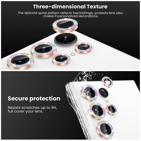 1 Set Camera Lens Protector For Samsung S24 Ultra Plus S23 Ultra Plus S22 Ultra Tempered Glass Aluminum alloy 9H Hardness Anti-Fingerprint Diamond Scratch Proof 1 Set Camera Lens Protector For Samsung S24 Ultra Plus S23 Ultra Plus S22 Ultra Tempered Glass Aluminum alloy 9H Hardness Anti-Fingerprint Diamond Scratch Proof
