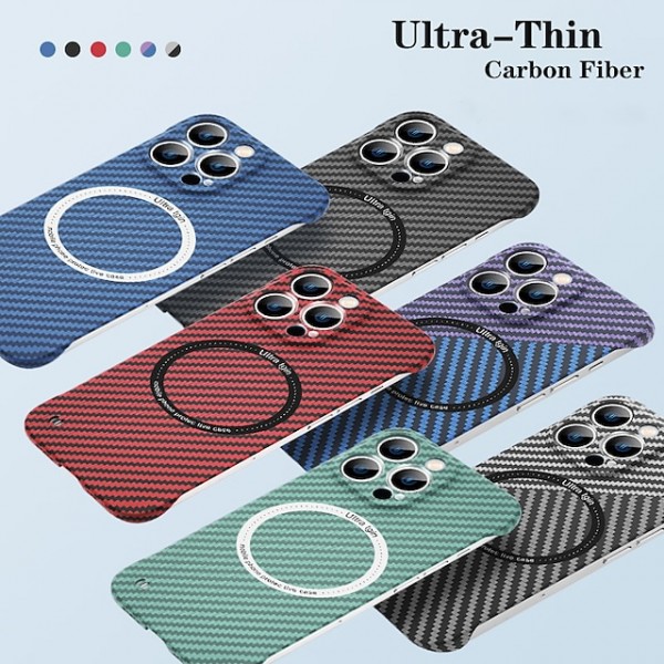 Phone Case For Apple iPhone 15 Pro Max Plus iPhone 14 Pro Max iPhone 13 Pro Max 12 11 Slim Case With Magsafe Ultra Thin Shockproof Carbon Fiber PC
