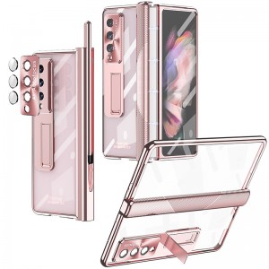 Phone Case For Samsung Galaxy Z Fold 5 Z Fold 4 Z Fold 3 Full Body Case and Screen Protector Full Body Protective Camera Lens Protector Transparent Tempered Glass PC Metal Phone Case For Samsung Galaxy Z Fold 5 Z Fold 4 Z Fold 3 Full Body Case and Screen Protector Full Body Protective Camera Lens Protector Transparent Tempered Glass PC Metal