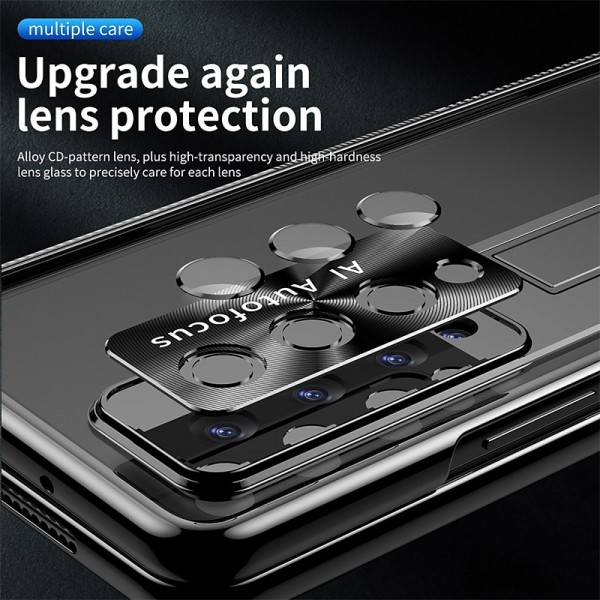 Phone Case For Samsung Galaxy Z Fold 5 Z Fold 4 Z Fold 3 Full Body Case and Screen Protector Full Body Protective Camera Lens Protector Transparent Tempered Glass PC Metal Phone Case For Samsung Galaxy Z Fold 5 Z Fold 4 Z Fold 3 Full Body Case and Screen Protector Full Body Protective Camera Lens Protector Transparent Tempered Glass PC Metal