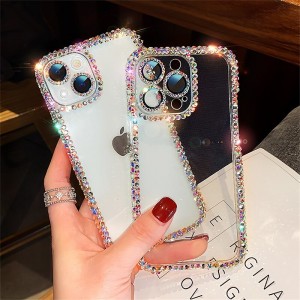 Phone Case For iPhone 15 Pro Max Plus iPhone 14 13 12 11 Pro Max Plus Crystal Clear Non-Yellowing Shockproof Rhinestone Silica Gel Silicone Phone Case For iPhone 15 Pro Max Plus iPhone 14 13 12 11 Pro Max Plus Crystal Clear Non-Yellowing Shockproof Rhinestone Silica Gel Silicone
