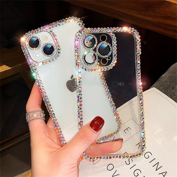 Phone Case For iPhone 15 Pro Max Plus iPhone 14 13 12 11 Pro Max Plus Crystal Clear Non-Yellowing Shockproof Rhinestone Silica Gel Silicone Phone Case For iPhone 15 Pro Max Plus iPhone 14 13 12 11 Pro Max Plus Crystal Clear Non-Yellowing Shockproof Rhinestone Silica Gel Silicone