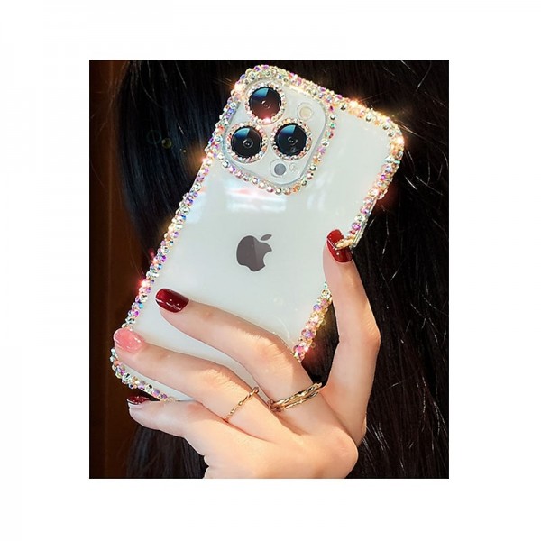 Phone Case For iPhone 15 Pro Max Plus iPhone 14 13 12 11 Pro Max Plus Crystal Clear Non-Yellowing Shockproof Rhinestone Silica Gel Silicone Phone Case For iPhone 15 Pro Max Plus iPhone 14 13 12 11 Pro Max Plus Crystal Clear Non-Yellowing Shockproof Rhinestone Silica Gel Silicone