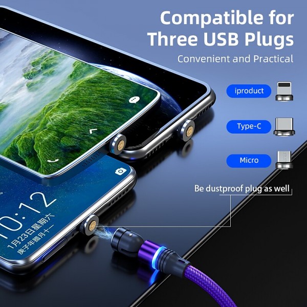Multi Charging Cable 0.5m(1.5Ft) 3.3ft 6.6ft USB A to Lightning / micro / USB C 2.4 A Charging Cable Fast Charging Nylon Braided 3 in 1 Magnetic For Samsung Xiaomi Huawei Phone Accessory Multi Charging Cable 0.5m(1.5Ft) 3.3ft 6.6ft USB A to Lightning / micro / USB C 2.4 A Charging Cable Fast Charging Nylon Braided 3 in 1 Magnetic For Samsung Xiaomi Huawei Phone Accessory