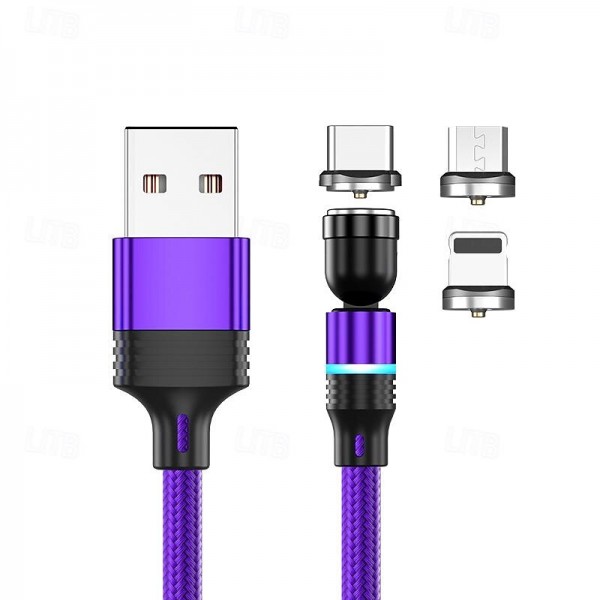 Multi Charging Cable 0.5m(1.5Ft) 3.3ft 6.6ft USB A to Lightning / micro / USB C 2.4 A Charging Cable Fast Charging Nylon Braided 3 in 1 Magnetic For Samsung Xiaomi Huawei Phone Accessory Multi Charging Cable 0.5m(1.5Ft) 3.3ft 6.6ft USB A to Lightning / micro / USB C 2.4 A Charging Cable Fast Charging Nylon Braided 3 in 1 Magnetic For Samsung Xiaomi Huawei Phone Accessory
