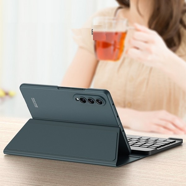Phone Case For Samsung Galaxy Z Fold 5 Z Fold 4 3 2 Full Body Case Detachable with Keyboard Leather Solid Colored PC PU Leather Phone Case For Samsung Galaxy Z Fold 5 Z Fold 4 3 2 Full Body Case Detachable with Keyboard Leather Solid Colored PC PU Leather