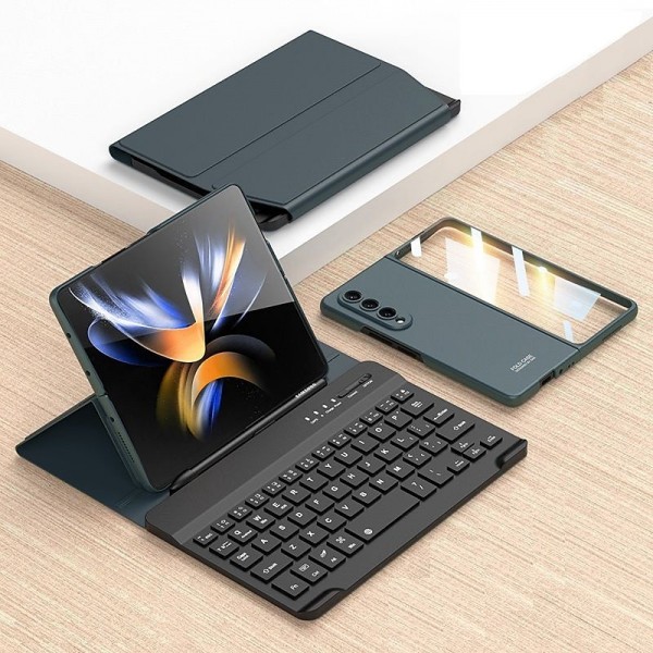 Phone Case For Samsung Galaxy Z Fold 5 Z Fold 4 3 2 Full Body Case Detachable with Keyboard Leather Solid Colored PC PU Leather Phone Case For Samsung Galaxy Z Fold 5 Z Fold 4 3 2 Full Body Case Detachable with Keyboard Leather Solid Colored PC PU Leather