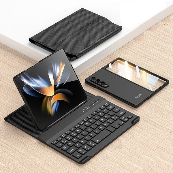 Phone Case For Samsung Galaxy Z Fold 5 Z Fold 4 3 2 Full Body Case Detachable with Keyboard Leather Solid Colored PC PU Leather Phone Case For Samsung Galaxy Z Fold 5 Z Fold 4 3 2 Full Body Case Detachable with Keyboard Leather Solid Colored PC PU Leather