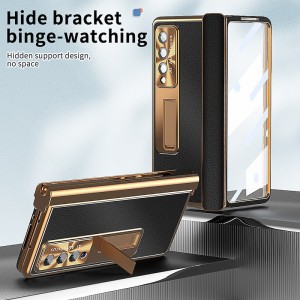 Phone Case Plating Leather Case For Samsung Galaxy Z Fold 5 Z Fold 4 Z Fold 3 5G Magnetic Kickstand with Pencil Holder(without Pen) Carbon Fibe Screen Protector Phone C Bumper Frame PC PU Leather Phone Case Plating Leather Case For Samsung Galaxy Z Fold 5 Z Fold 4 Z Fold 3 5G Magnetic Kickstand with Pencil Holder(without Pen) Carbon Fibe Screen Protector Phone C Bumper Frame PC PU Leather