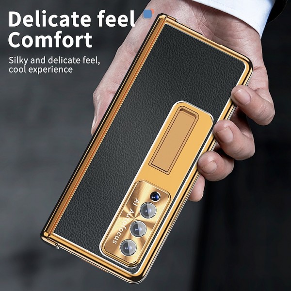 Phone Case Plating Leather Case For Samsung Galaxy Z Fold 5 Z Fold 4 Z Fold 3 5G Magnetic Kickstand with Pencil Holder(without Pen) Carbon Fibe Screen Protector Phone C Bumper Frame PC PU Leather Phone Case Plating Leather Case For Samsung Galaxy Z Fold 5 Z Fold 4 Z Fold 3 5G Magnetic Kickstand with Pencil Holder(without Pen) Carbon Fibe Screen Protector Phone C Bumper Frame PC PU Leather