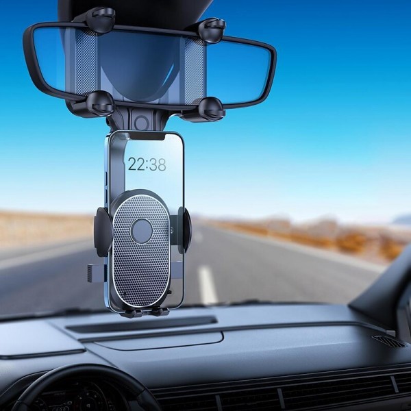 Auto Rearview Mirror Phone Holder in Car Mount Stand for CellPhone Car Mobile Support Rotating Adjustable Car SmartPhone Holder Compatible with 4-7 Cell Phones Phone Accessory Auto Rearview Mirror Phone Holder in Car Mount Stand for CellPhone Car Mobile Support Rotating Adjustable Car SmartPhone Holder Compatible with 4-7 Cell Phones Phone Accessory