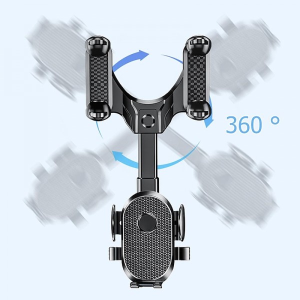 Auto Rearview Mirror Phone Holder in Car Mount Stand for CellPhone Car Mobile Support Rotating Adjustable Car SmartPhone Holder Compatible with 4-7 Cell Phones Phone Accessory Auto Rearview Mirror Phone Holder in Car Mount Stand for CellPhone Car Mobile Support Rotating Adjustable Car SmartPhone Holder Compatible with 4-7 Cell Phones Phone Accessory