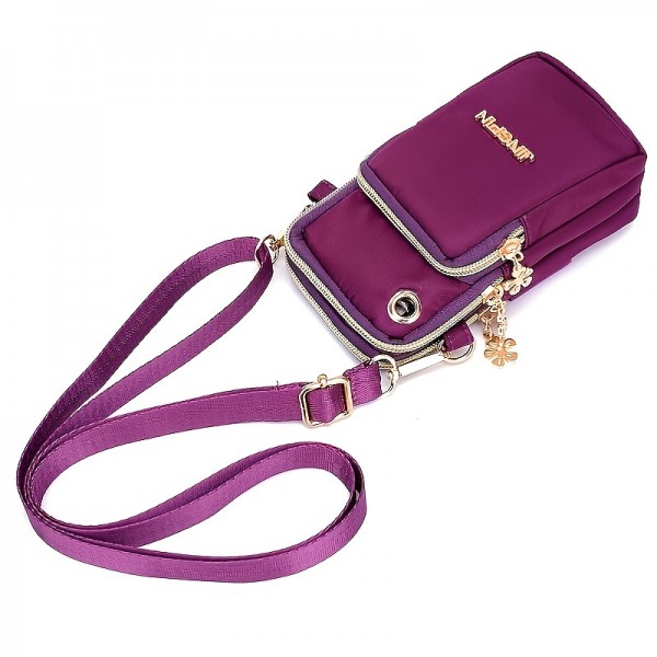 Phone Bag Women&#039;s Fashion Zipper Crossbody Bag Versatile Nylon Storage Bag For Coin &amp; Earphone Portable Card Holder Phone Case For iPhone 14 13 Pro Max 12 Samsung S23 S22 Plus S21 Up to 6.7 Inch