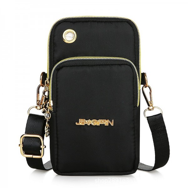 Phone Bag Women&#039;s Fashion Zipper Crossbody Bag Versatile Nylon Storage Bag For Coin &amp; Earphone Portable Card Holder Phone Case For iPhone 14 13 Pro Max 12 Samsung S23 S22 Plus S21 Up to 6.7 Inch