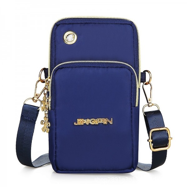 Phone Bag Women&#039;s Fashion Zipper Crossbody Bag Versatile Nylon Storage Bag For Coin &amp; Earphone Portable Card Holder Phone Case For iPhone 14 13 Pro Max 12 Samsung S23 S22 Plus S21 Up to 6.7 Inch