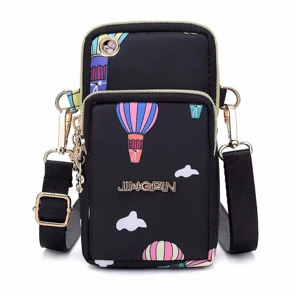 Phone Bag Women&#039;s Fashion Zipper Crossbody Bag Versatile Nylon Storage Bag For Coin &amp; Earphone Portable Card Holder Phone Case For iPhone 14 13 Pro Max 12 Samsung S23 S22 Plus S21 Up to 6.7 Inch
