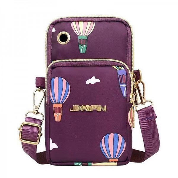 Phone Bag Women&#039;s Fashion Zipper Crossbody Bag Versatile Nylon Storage Bag For Coin &amp; Earphone Portable Card Holder Phone Case For iPhone 14 13 Pro Max 12 Samsung S23 S22 Plus S21 Up to 6.7 Inch
