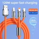 3.3ft 120W 3-In-1 Multi Fast Charging Nylon Braided Cable USB Charger Cord With 3 Different Ports (USB C/Micro/Lightning) 3.3ft 120W 3-In-1 Multi Fast Charging Nylon Braided Cable USB Charger Cord With 3 Different Ports (USB C/Micro/Lightning)